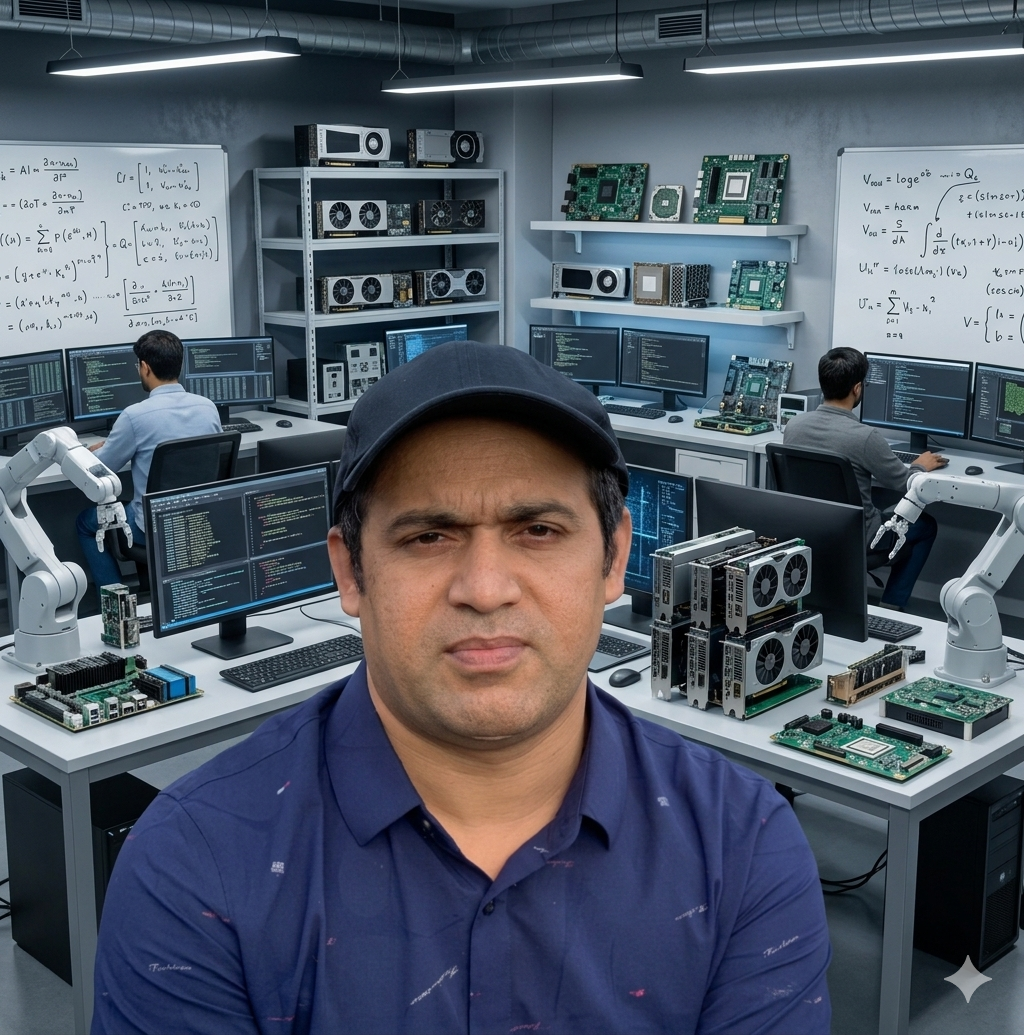 Portrait of Professor Zakirul Alam Bhuiyan in a research laboratory